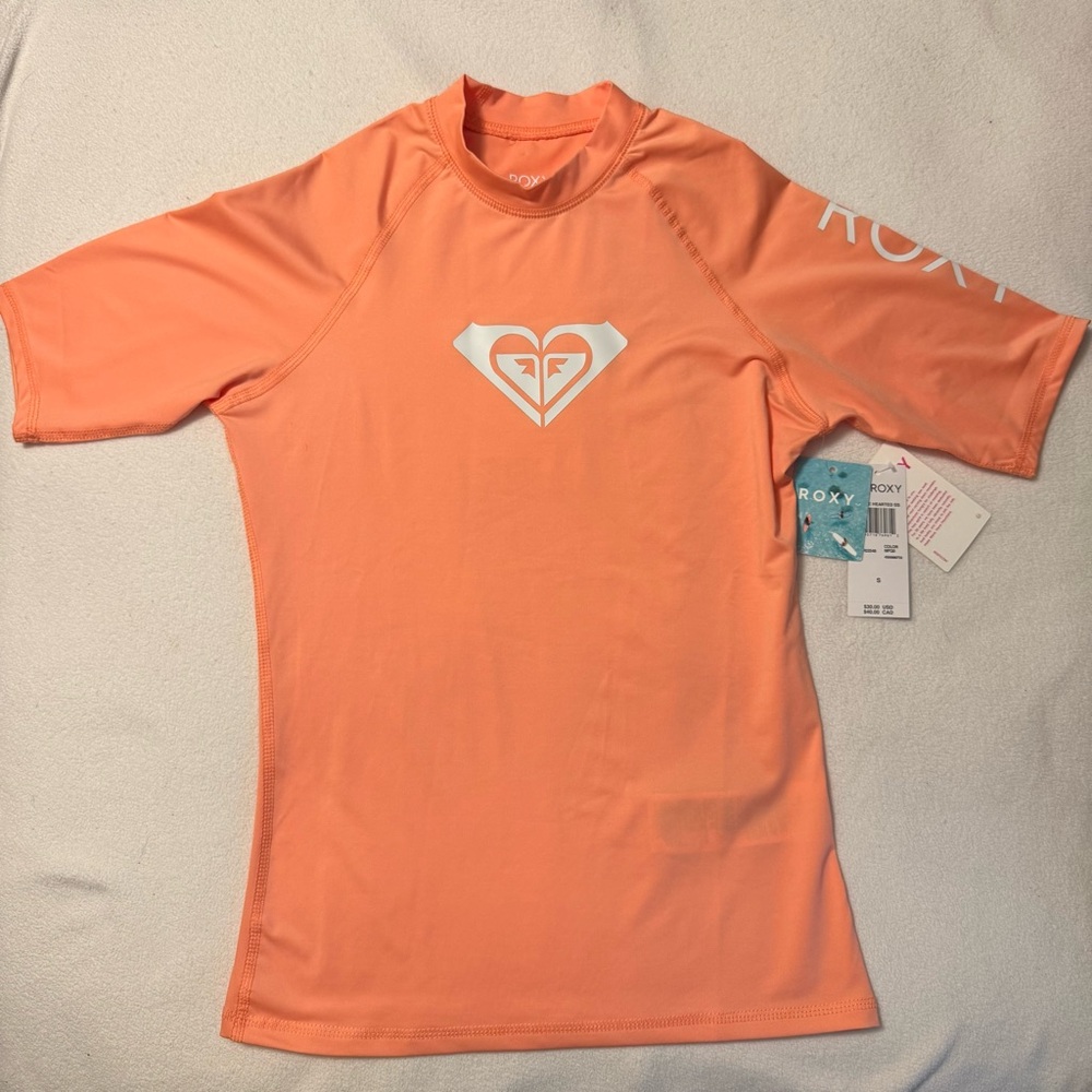NWT Roxy Whole Hearted Short Sleeve Rashguard Women’s Small